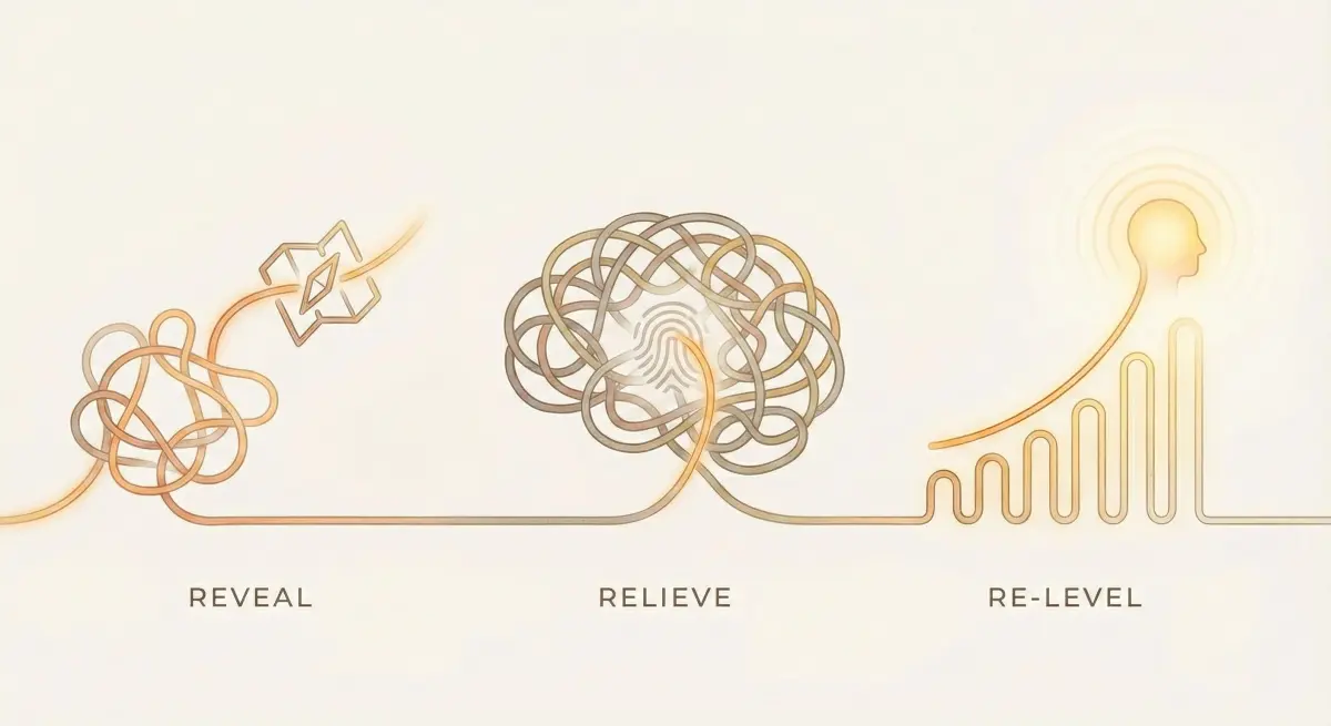 Rilev mental health assessment - Reveal, Relieve, Re-Level journey