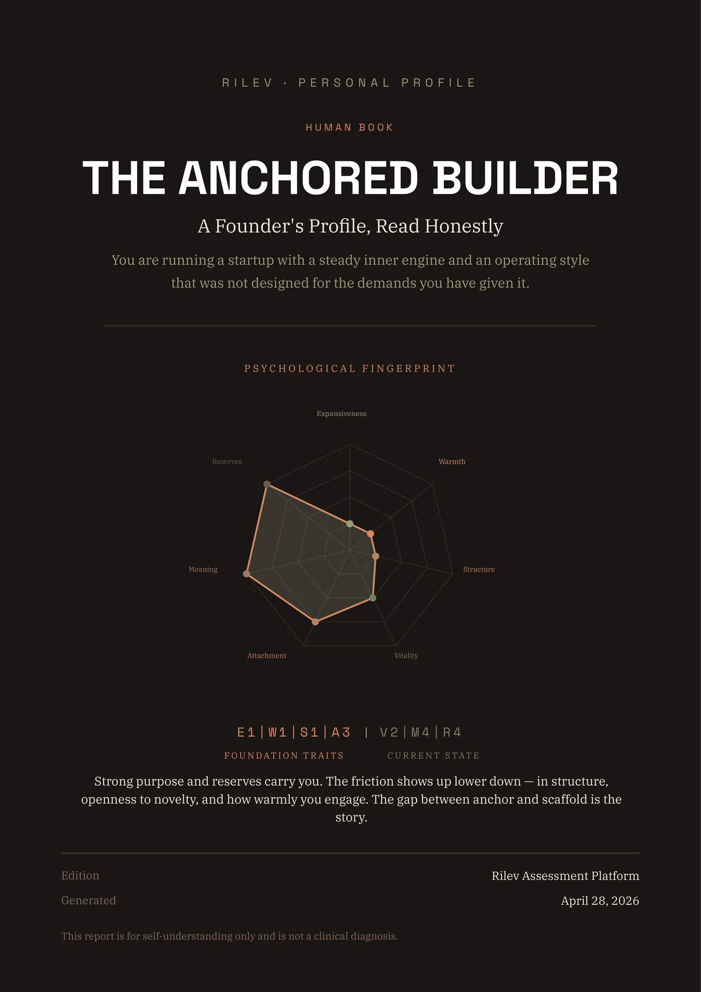Cover of a sample personalized Rilev Audit Book